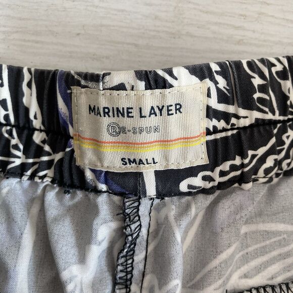 Marine Layer Allison Ankle Pant Phantom Foliage Print Size Small Pull On - Picture 10 of 11